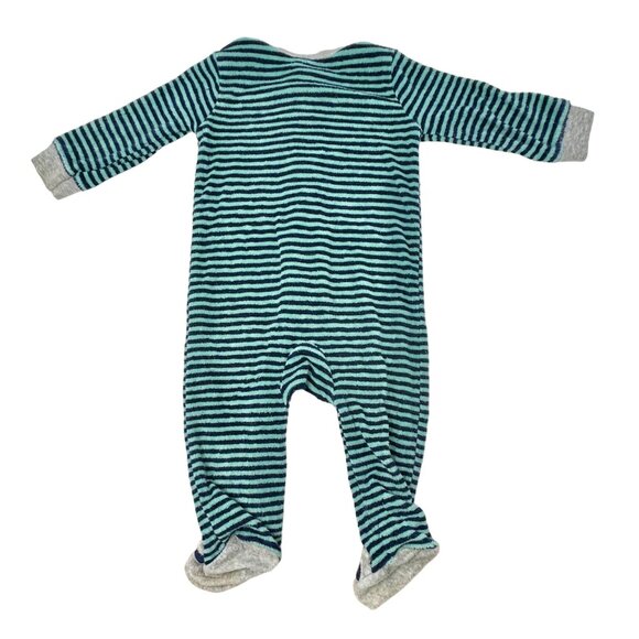Baby Boy's Sleepers, Navy Blue,  White, Green,Stripe,  Blue Stripe  Size 9 Month - Picture 5 of 10